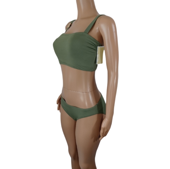 Michael Kors 2pc SwimsuitGold Colored Accents , - Picture 3 of 6